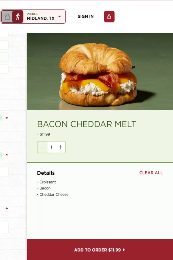 How to Order Bacon Cheddar Melt